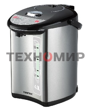 Термопот Centek CT-1082 (сталь) 4.0л, 750 Вт, 3 способа подачи воды, двойная защита от перегрева