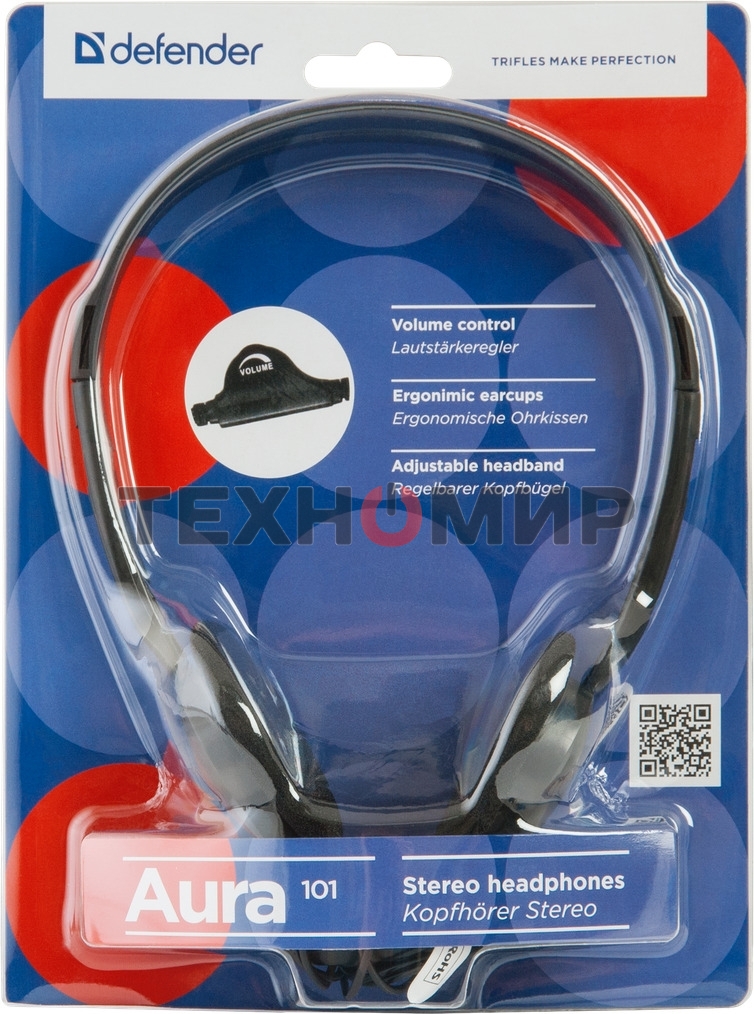 Нaушники Defender AURA 101 черный