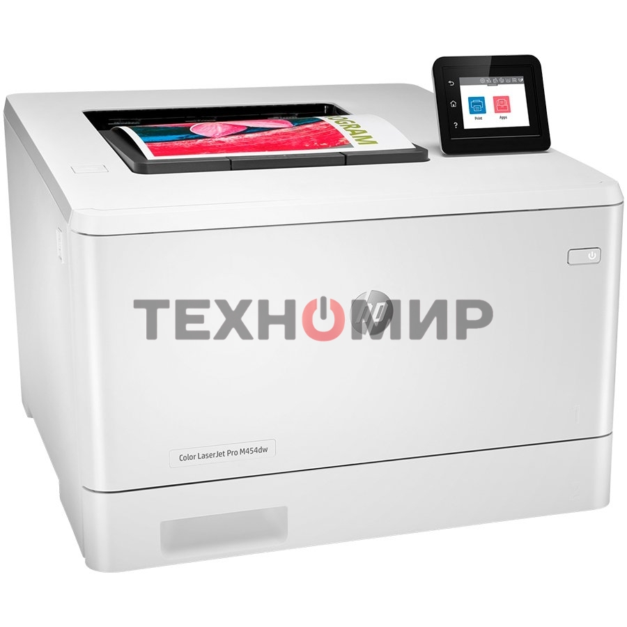 Принтер лазерный HP Color LaserJet Pro M454dw (W1Y45A#B19), А4, цветной, печ. до 27 стр/мин., 600 x 600 dpi, USB, RJ-45, Wi-Fi, BlueTooth, Air Print, Mopria