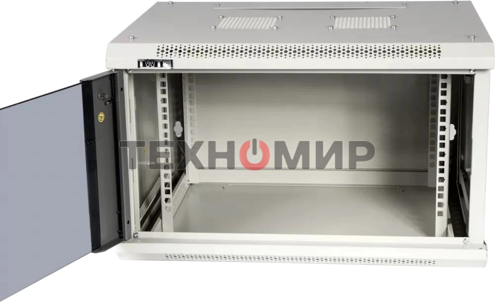 Шкаф настенный серии Pro, 12U 600x600, стеклянная дверь