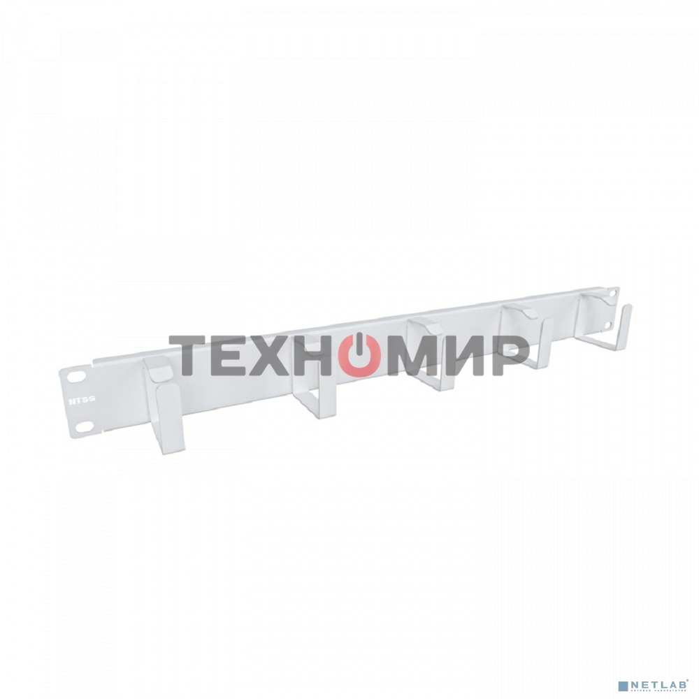 Кабельный органайзер горизонтальный NTSS NTSS-HORG-1U-5(45) односторонний кольца 1U шир.:19