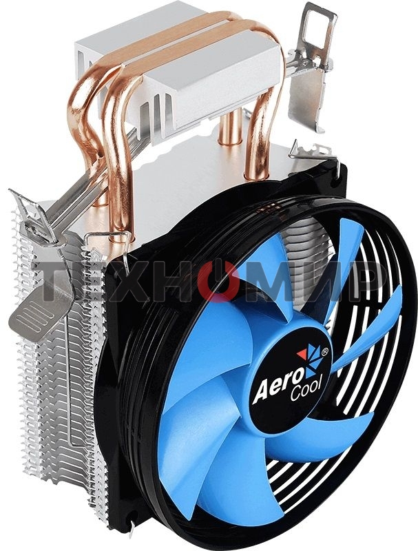 Кулер для процессора AeroCool/Formula Verkho 2 серебристый, 90 мм, алюминий/медь, 2000 об/мин, 25 дБ, 4 pin, 110 Вт, 125 мм