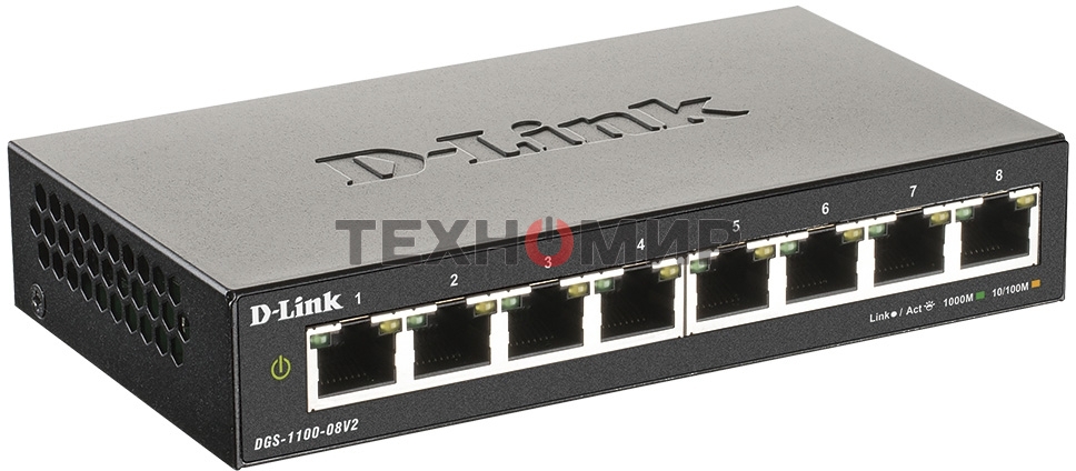 Коммутатор D-Link DGS-1100-08V2 8-ports, DGS-1100-08V2/A1A