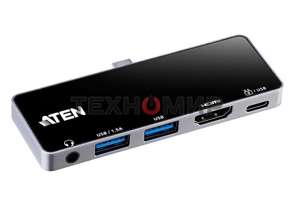 Многопортовая сверх-портативная док-станция ATEN USB-C Travel Dock with Power Pass-Through