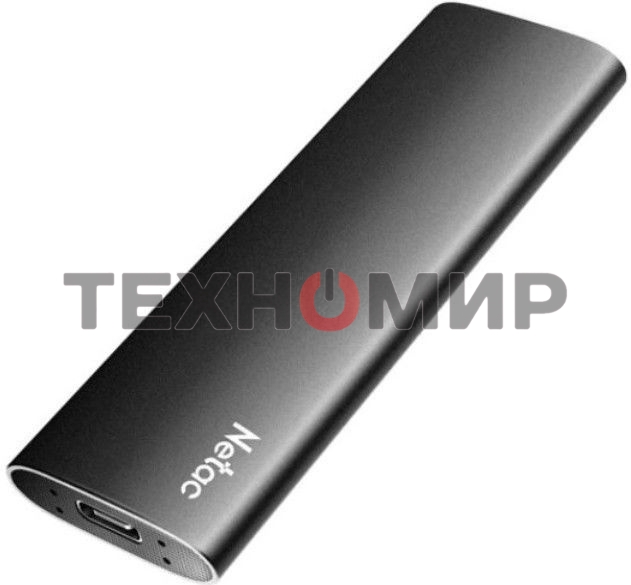 Внешний SSD Netac Z SLIM, 250 Gb, USB 3.2 Gen 2 Type-C, R/W 550/480, черный