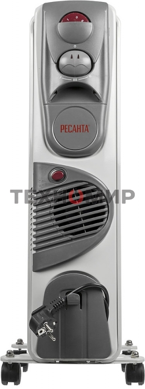 Обогреватель масляный Ресанта ОМ-7НВ (7секций) белый, 1900 Вт, 19 м2, термостат 67/3/10