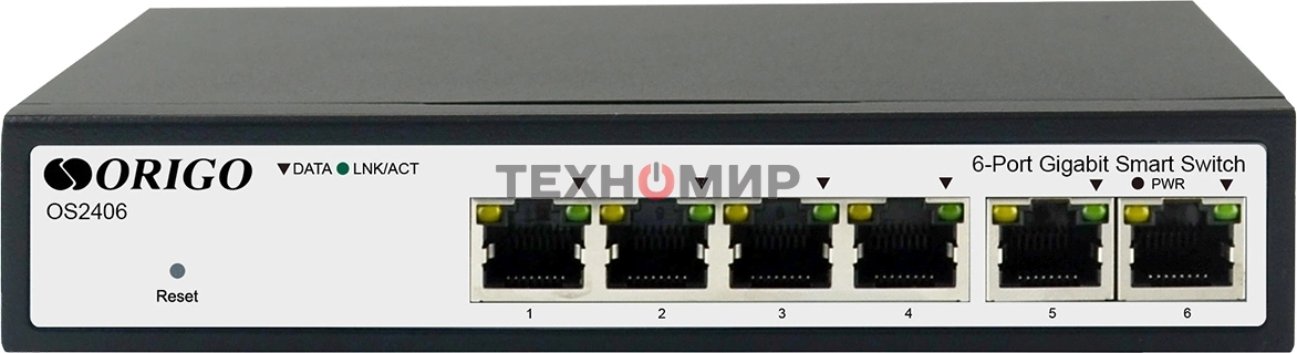 Коммутатор настраиваемый L2 6x1000Base-T ORIGO OS2406/A1A