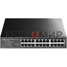 Коммутатор 24-Port 10/100 Mbps Switch, 24 10/100 Mbps RJ45 Ports, Switch/VLAN/Extend working mode DIP switch, Rack-mountable Steel Case, Power Saving, Plug & Play, Rack-Mount kits included