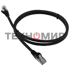 Патч-корд LANMASTER LSZH FTP cat.6, 1.0 м, черный