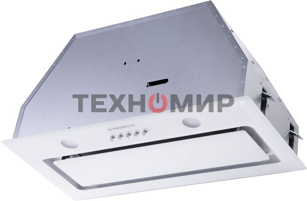 Вытяжка встраиваемая Maunfeld TRAPEZE 601GG белый, 60 см, 1150 куб. м/ч, 54 дБ