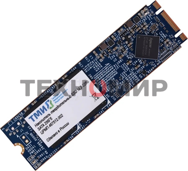 Накопитель SSD ТМИ M.2 2280 1ТБ SATA3 6Gbps, 3D TLC, до R560/W520, IOPS(randon 4K) до R66K/W73K, 2521,01 TbW, 3,45 DWPD 2y wty МПТ