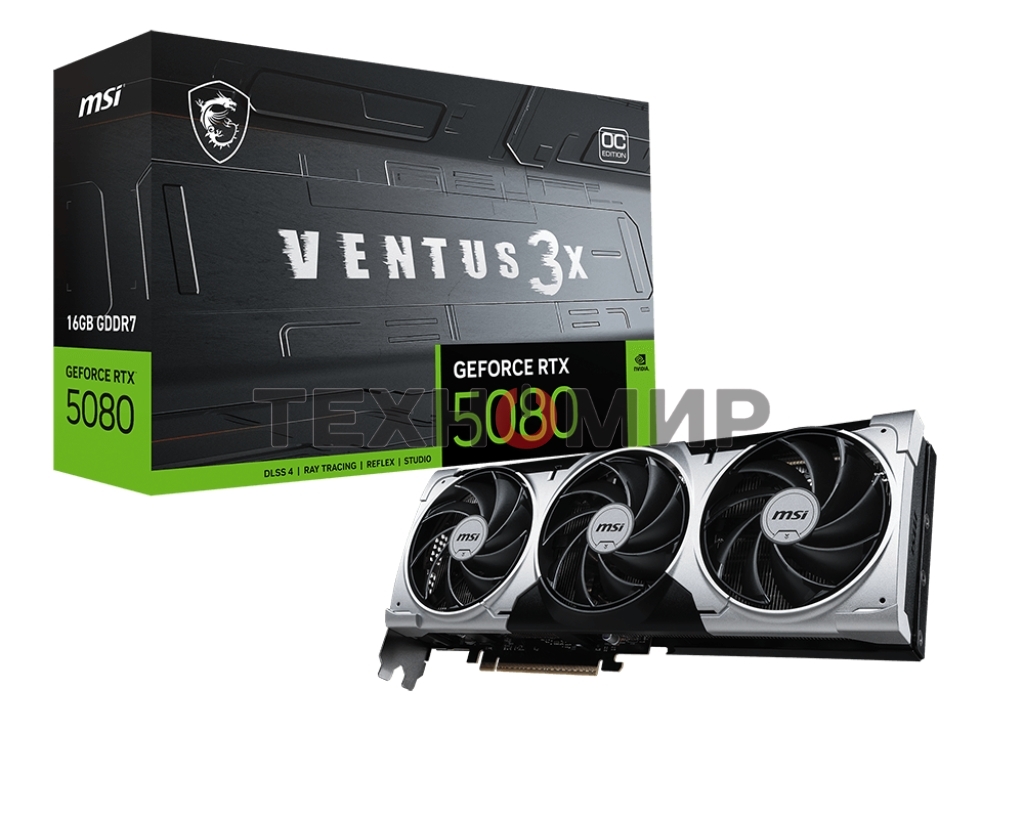 Видеокарта MSI GeForce RTX 5080 16G VENTUS 3X OC