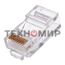 Вилка RJ-45 (8P8C) PLUG3UP6/10 универсальная cat.5e, контакты 6 микродюймов