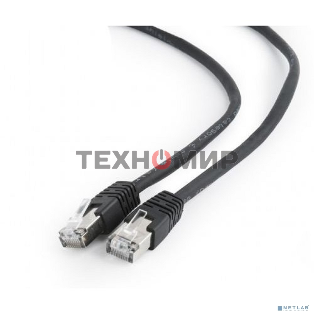 Патч-корд FTP Cablexpert cat.6, 1м, литой, многожильный, черный