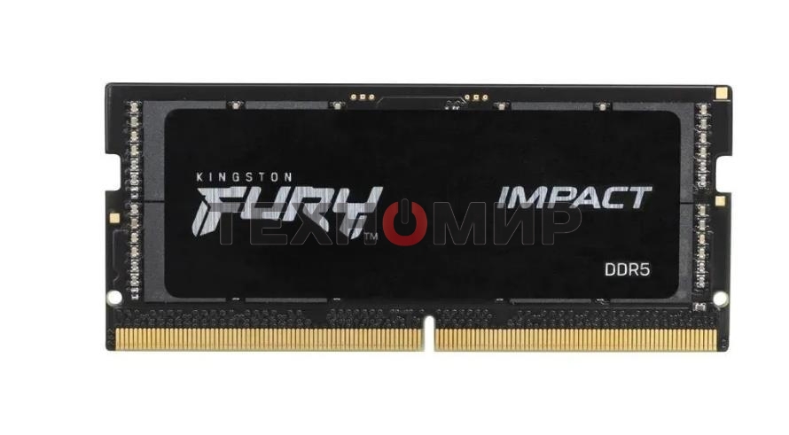 Оперативная память Kingston Fury Impact, DDR5, 8GB (1x8GB), 4800MHz, CL38 SO-DIMM