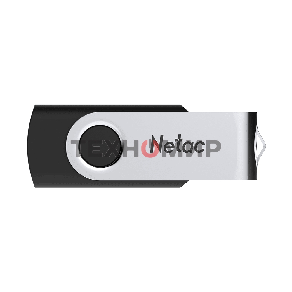 Флешка USB Netac U505 (NT03U505N-032G-20BK), 32Gb, USB 2.0, R/W 70/30, черный/серебристый
