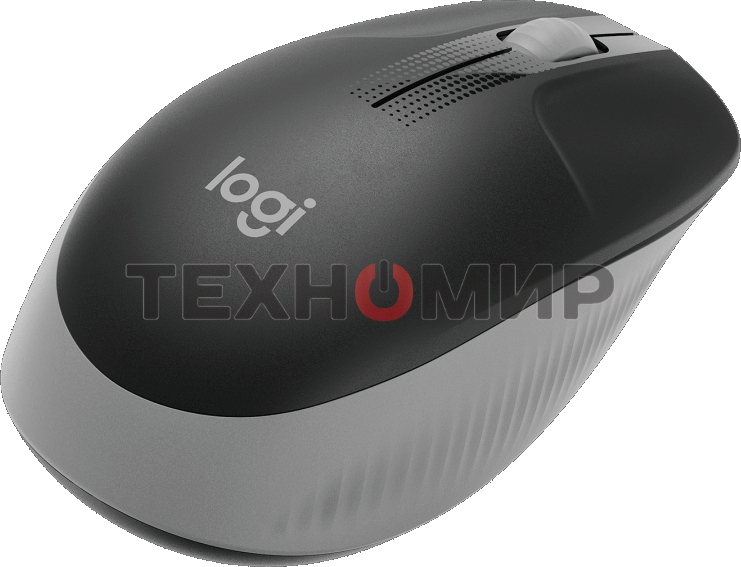 Мышь беспроводная Logitech M190 черный/серый, 1000 dpi, радиоканал, USB, кнопки - 3
