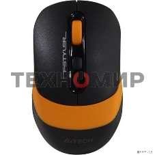 Мышь беспроводная A4Tech Fstyler FG10 черный/оранжевый, 2000 dpi, радиоканал, USB, кнопки - 4