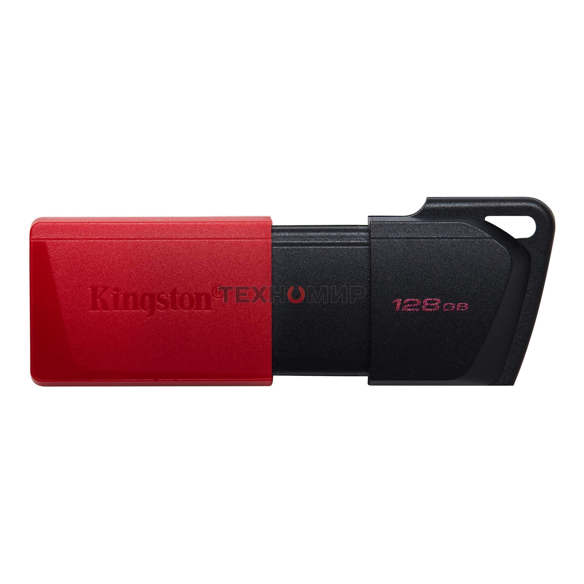 Флешка USB Kingston DataTraveler Exodia M (DTXM/128Gb), 128Gb, USB 3.2 Gen 1, R/W 150/60, черный/красный