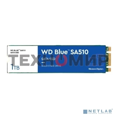 Накопитель SSD WD Blue SA510 WDS100T3B0B, 1Tb, SATA III, M.2 2280, R/W 560/520