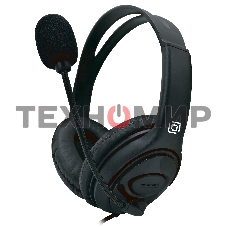 Наушники с микрофоном Oklick HS-M400 черный 1.8м накладные оголовье