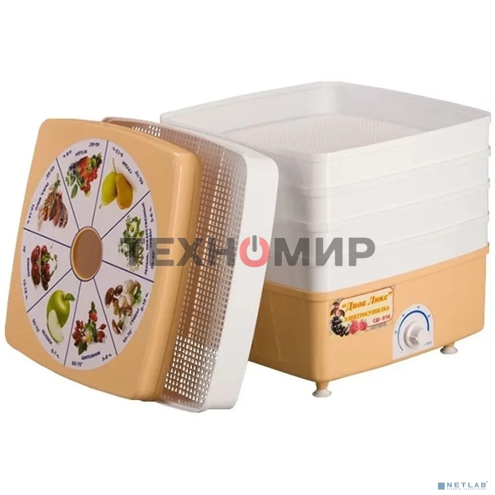 Сушилка для овощей Ротор-Дива-Люкс СШ-010-02 (002), 5 поддонов (гофратара), Барнаул