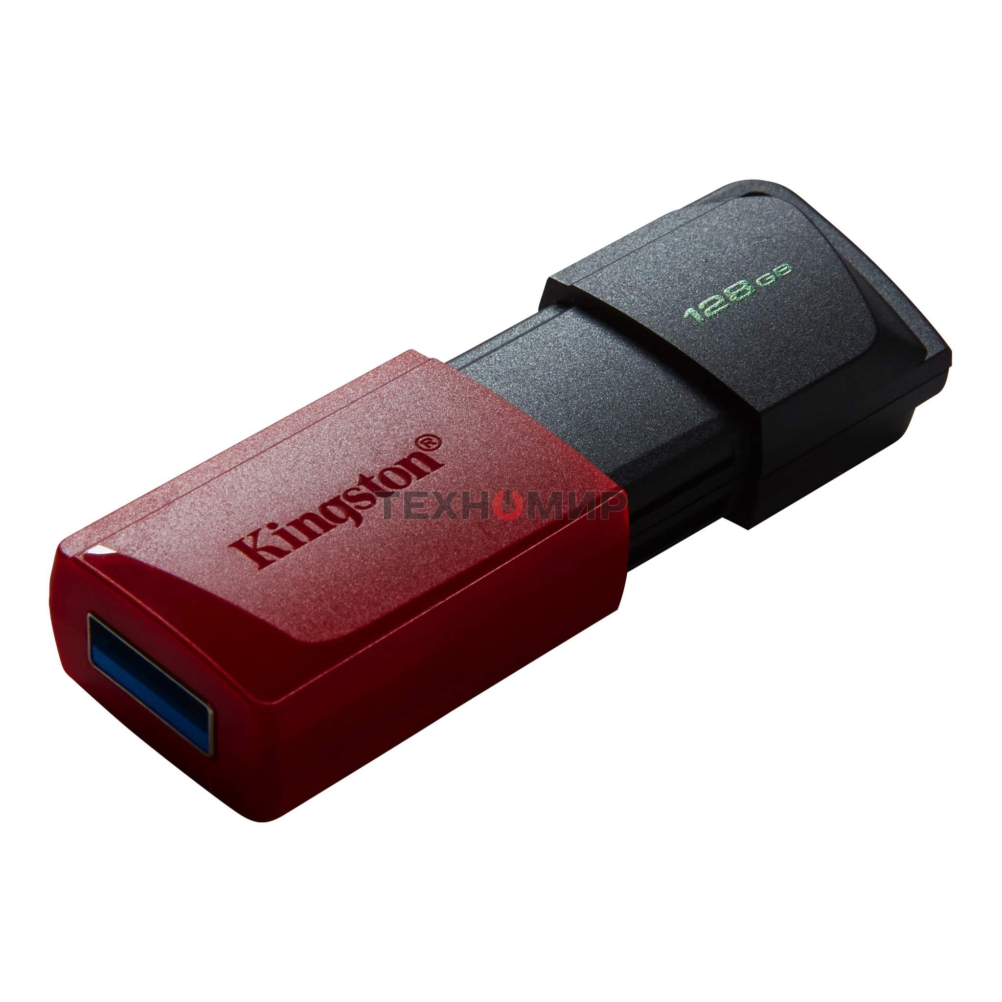 Флешка USB Kingston DataTraveler Exodia M (DTXM/128Gb), 128Gb, USB 3.2 Gen 1, R/W 150/60, черный/красный