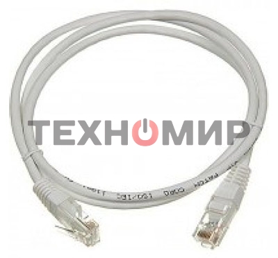Патч-корд LANMASTER UTP TWT-45-45-1.0-GY вилка RJ-45-вилка RJ-45 cat.5е 1м серый ПВХ (уп.:1шт)