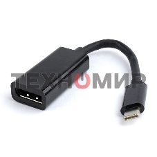 Переходник Cablexpert USB Type-C/DisplayPort, 15 см, пакет (A-CM-DPF-01)