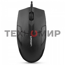 Мышь проводная Crown CMM-047 черный, 1000 dpi, USB, кнопки - 4