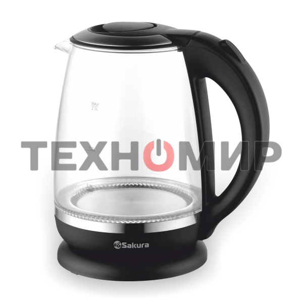 Чайник электрический Sakura SA-2719BK 2 л, стекл подсв