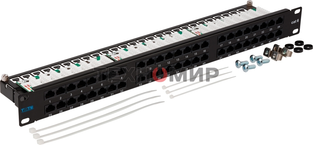 Патч-панель Lanmaster TWT-PP48/1U-U6 19