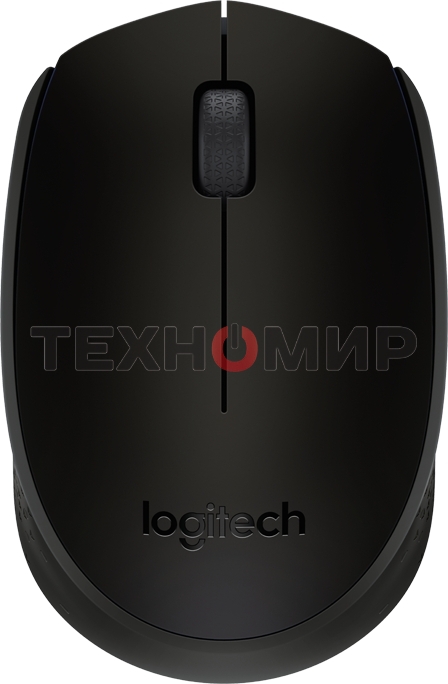 Мышь беспроводная Logitech M171 черный/серый, 1000 dpi, радиоканал, USB, кнопки - 3