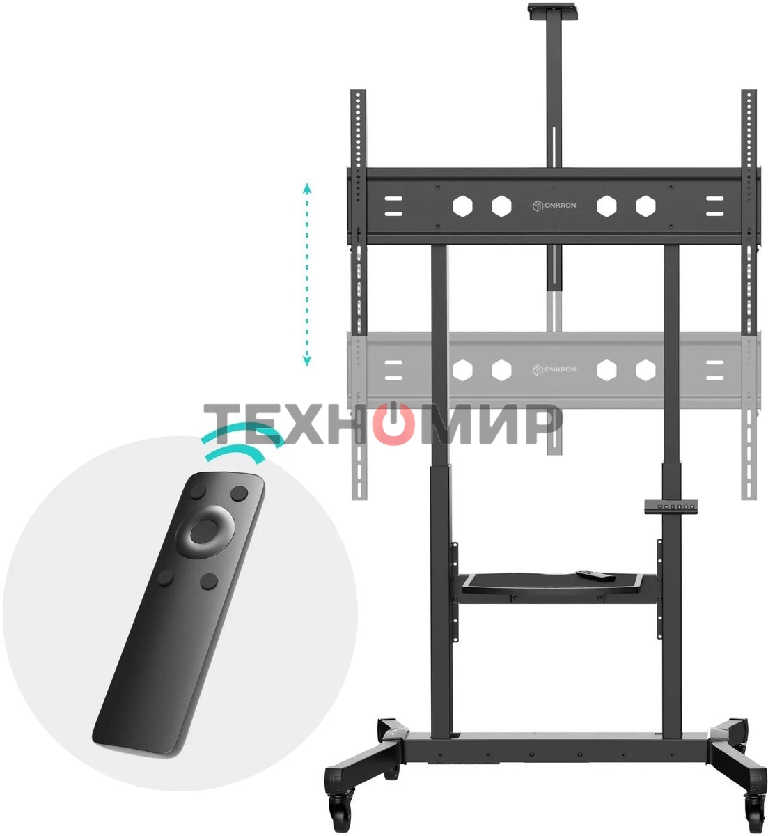 Мобильная стойка МОТОРИЗОВАННАЯ ONKRON на 1 ТВ/50-100