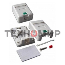 Коробка Lanmaster LAN-SA1/S-WH Keystone RJ45 кат.5e белый