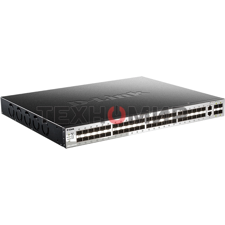 Коммутатор DGS-3130-54S Managed L3 Stackable Switch 48x1000Base-X SFP, 2x10Gbase-T, 4x10Gbase-X SFP+, CLI, 1000Base-T Management, RJ45 Console, USB, RPS, Dying Gasp