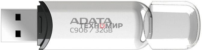 Флешка USB ADATA C906 (AC906-32G-RWH), 32Gb, USB 2.0, R/W 15/5, белый