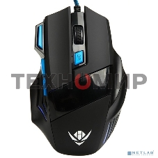 Мышь проводная Nakatomi MOG-21U черный, 2400 dpi, USB, кнопки - 7