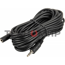 Кабель аудио Ningbo JAAC003-5 Jack 3.5 (m)/Jack 3.5 (f) 5м. черный