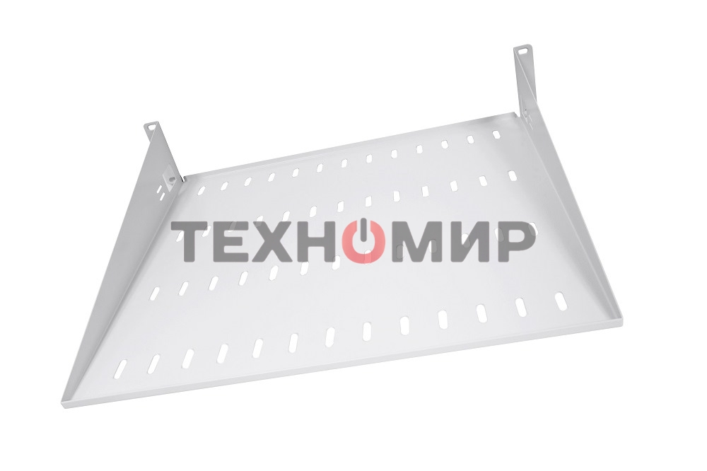 Полка перфорированная консольная 2U, глубина 400 мм, черный (МС-40-9005)