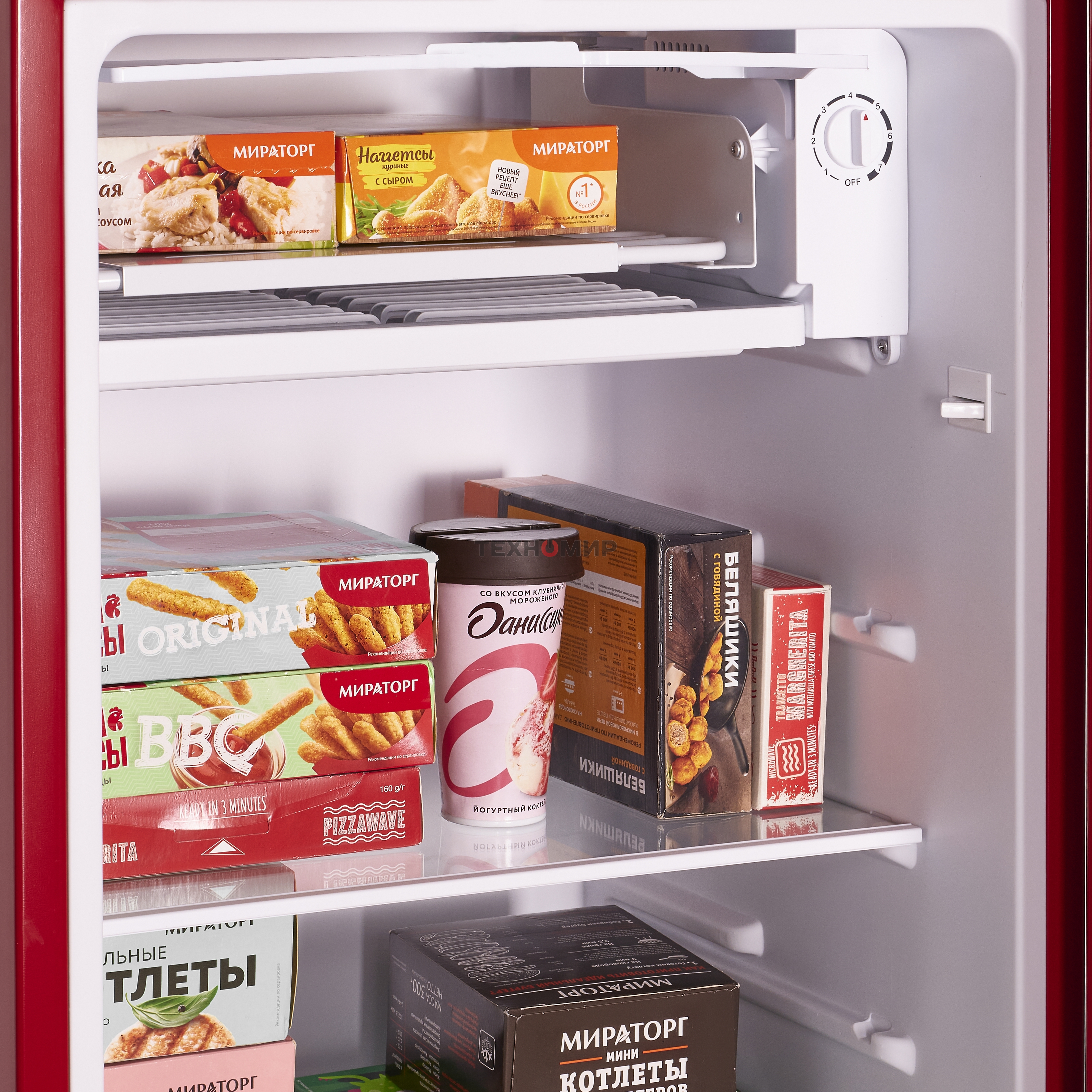 Холодильник Maunfeld MFF83RR красный однокамерный 85л