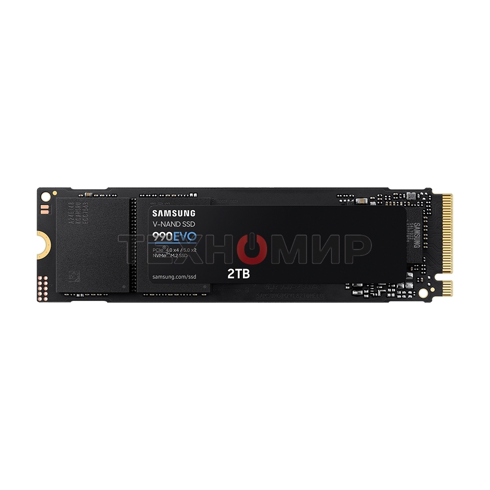 Накопитель SSD Samsung 990 EVO, 2000Gb, PCIe 4.0 x4, M.2 2280, NVMe, R/W 5000/4200