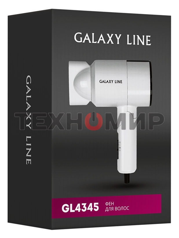 Фен Galaxy Line GL 4345 белый, 1400 Вт, компактный