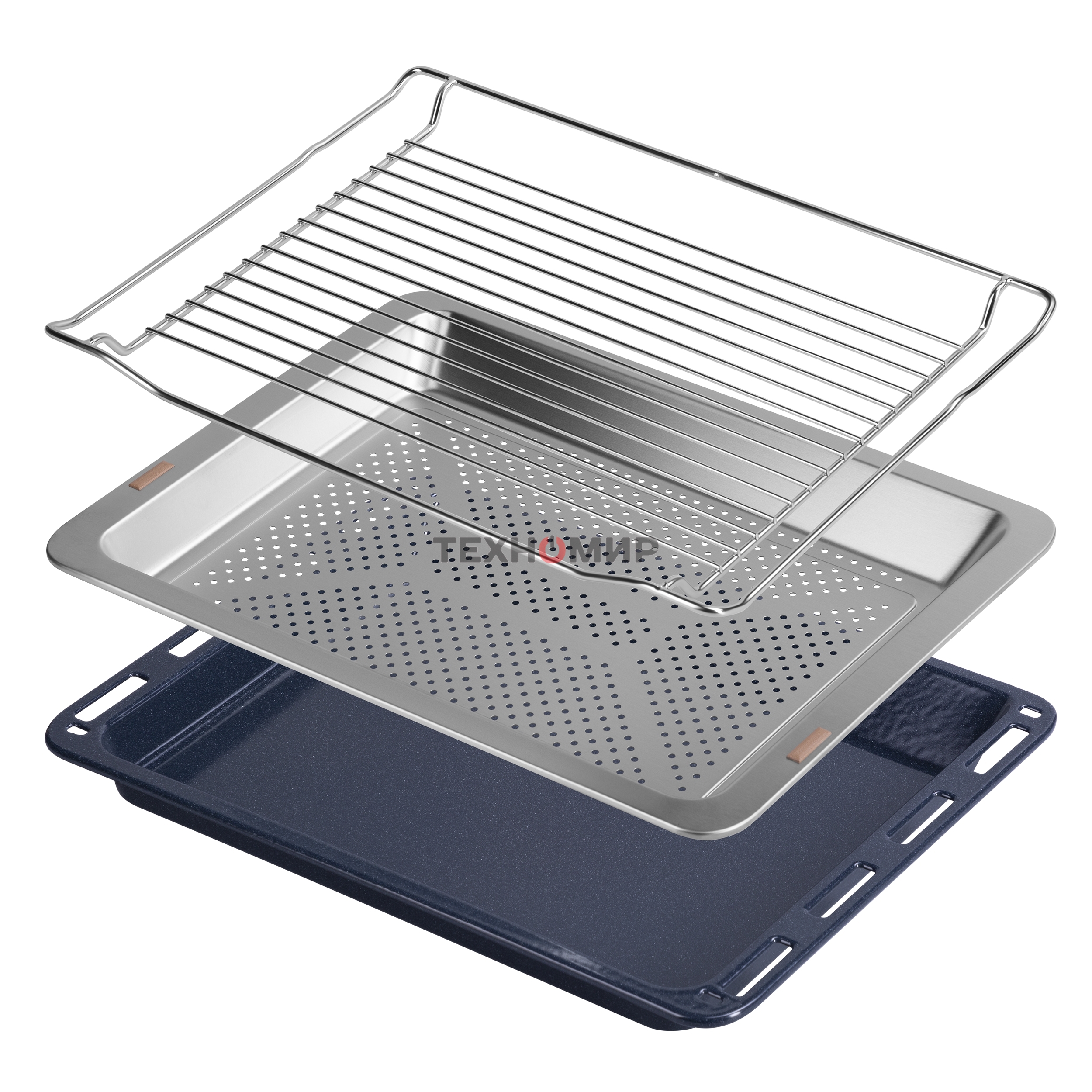 Духовой Шкаф электрический с паром Maunfeld MCMO5016STGW, 50л, дверца с 2 стеклами, белый