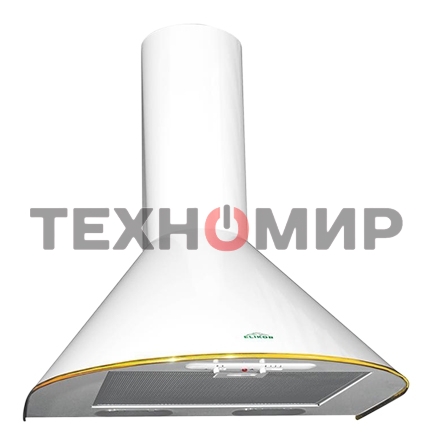 Вытяжка каминная Elikor Эпсилон 60П-430-П3Л белый/золотистый, 59.5 см, 430 куб. м/ч, 54 дБ