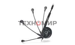 Гарнитура проводная с микрофоном Genius HS-200C черный