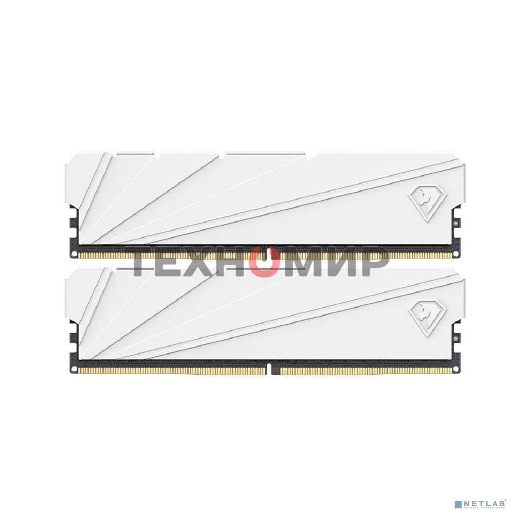 Оперативная память NETAC Shadow S, DDR4, 32Gb (2x16 GB), 3200 MHz, CL16, DIMM, радиатор, белый