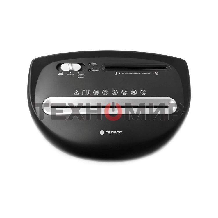 Шредер ГЕЛЕОС Уничтожитель документов УП23-4 DIN P-4 (4 ур-нь секр.), фрагмент 3,9х35мм, 14-16 лист (70г/м2), CD/пл.карты/скрепки/скобы, 23 л.