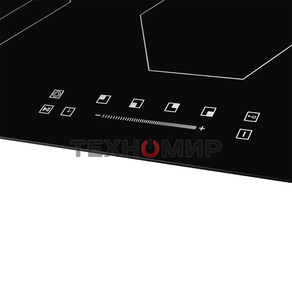 Встраиваемые электрические панели Monsher MHE 6012 Независимая стеклокерамическая варочная панель,Ширина 60 см, 4 зоны ускоренного нагрева,Электронное сенсорное управление,5 цифровых дисплеев, 9 уровней мощности, 1 двойная зона нагрева, таймер, индикаторы