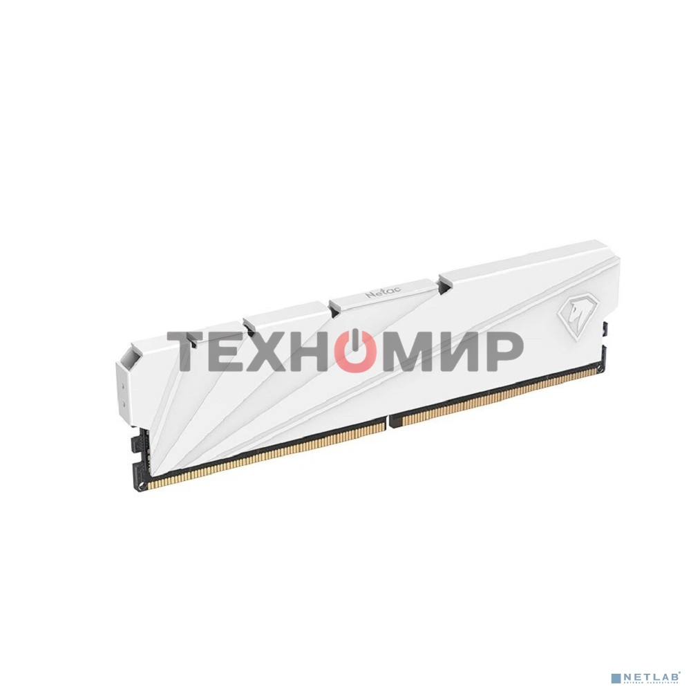 Оперативная память NETAC Shadow S, DDR4, 32Gb (2x16 GB), 3200 MHz, CL16, DIMM, радиатор, белый